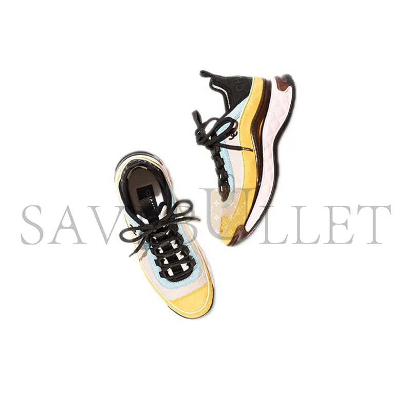 CHANEL SNEAKERS FABRIC & SUEDE CALFSKIN LIGHT BEIGE, YELLOW & LIGHT BLUE G39070 Y55826 K4286 CHANEL SNEAKERS FABRIC & SUEDE CALFSKIN LIGHT BEIGE, YELLOW & LIGHT BLUE G39070 Y55826 K4286